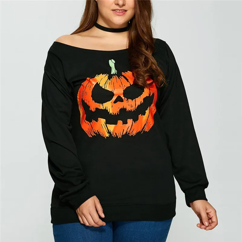 Femme Blouse Halloween Blouse 2018 Women Plus Size Womens Long Sleeve