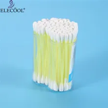 Elecool Senior 80 шт./кор. ватный тампон медицинский уход за здоровьем макияж деревянная палочка двойная хлопковая головка медицинские аксессуары для макияжа для здоровья