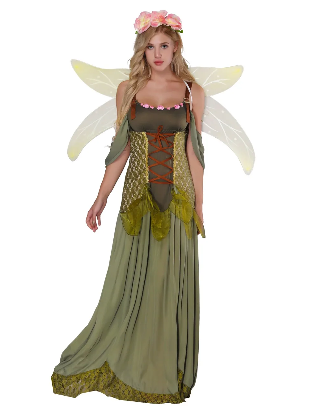 Костюм феи для женщин; костюм Лесной принцессы для взрослых на Хэллоуин; сказочные костюмы крестной матери; S-2XL