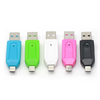 Micro USB и USB 2 в 1 OTG картридер высокоскоростной USB2.0 Универсальный OTG TF/SD для Android телефон компьютер удлинитель-переходник