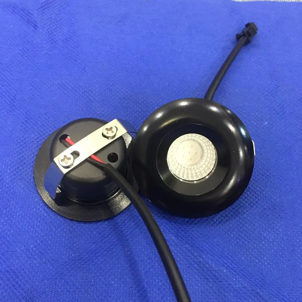

10pcs/Lot black cabinet light 3W cob led downlight diameter 48mm AC85-265V Mini ceiling spot lights white/Warm White led lamp
