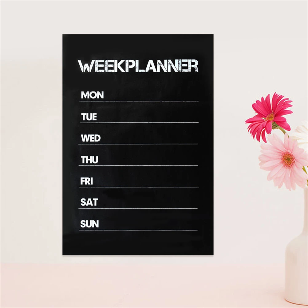 

1Pcs Reusable Week Planner Blackboard Self-Adhesive PVC Blackboard Stickers Message Board Recipe Board 31x45cm