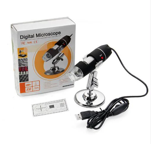 

8LED 1600x USB 2MP Digital Microscope Electronic Lens Zoom Light Biological Magnifier Endoscope Camera Video Stand