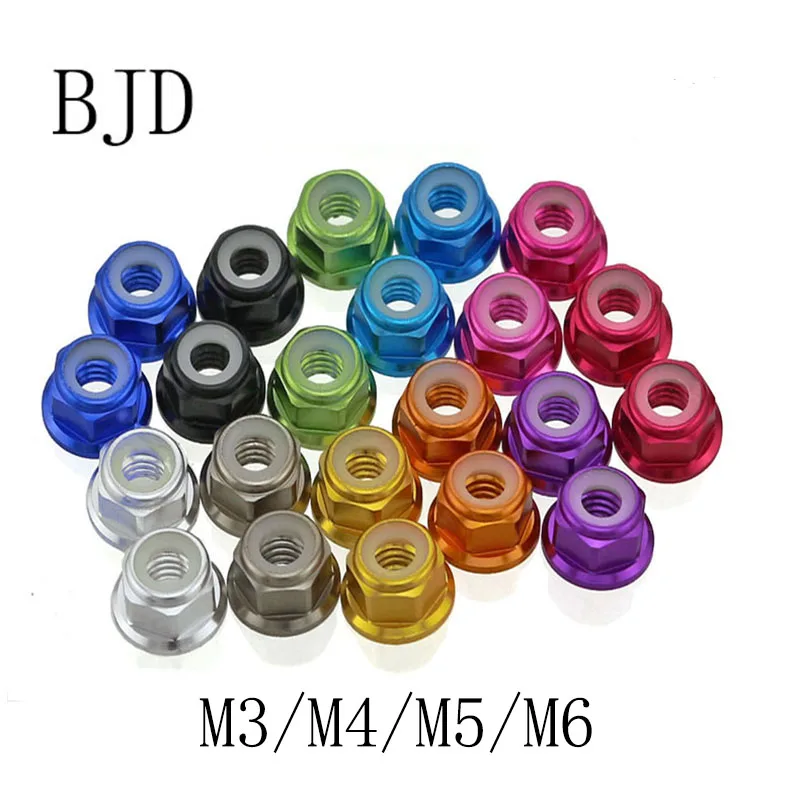 

20PC/Set M2 M3 M4 M5 M6 flange nut Nylon Rivet Nuts Aluminum Alloy Hex Nuts Aluminium Profile Connectors Tools 11 Color Optional
