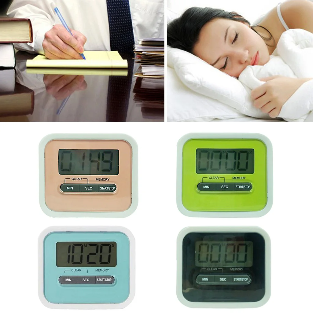 

Battery Powered LCD Digital Countdown Timer Kitchen Cooking BBQ Alarm Clock Time Reminder Marker, Tabletop