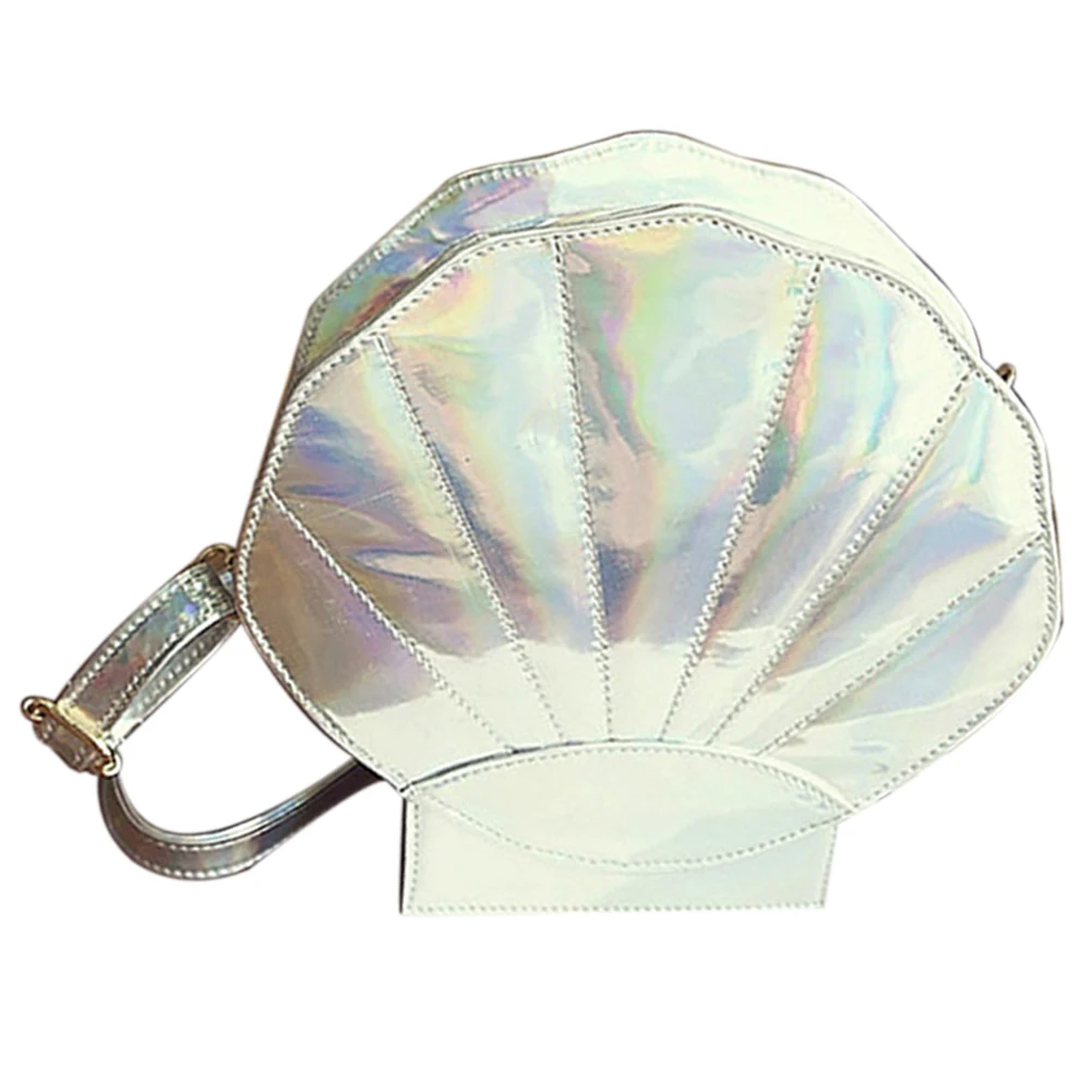 

5 pcs of Women's Girls' Pearl Shell Laser Cross Body Sweet Messenger Handbag Shoulder BagColor:Silver