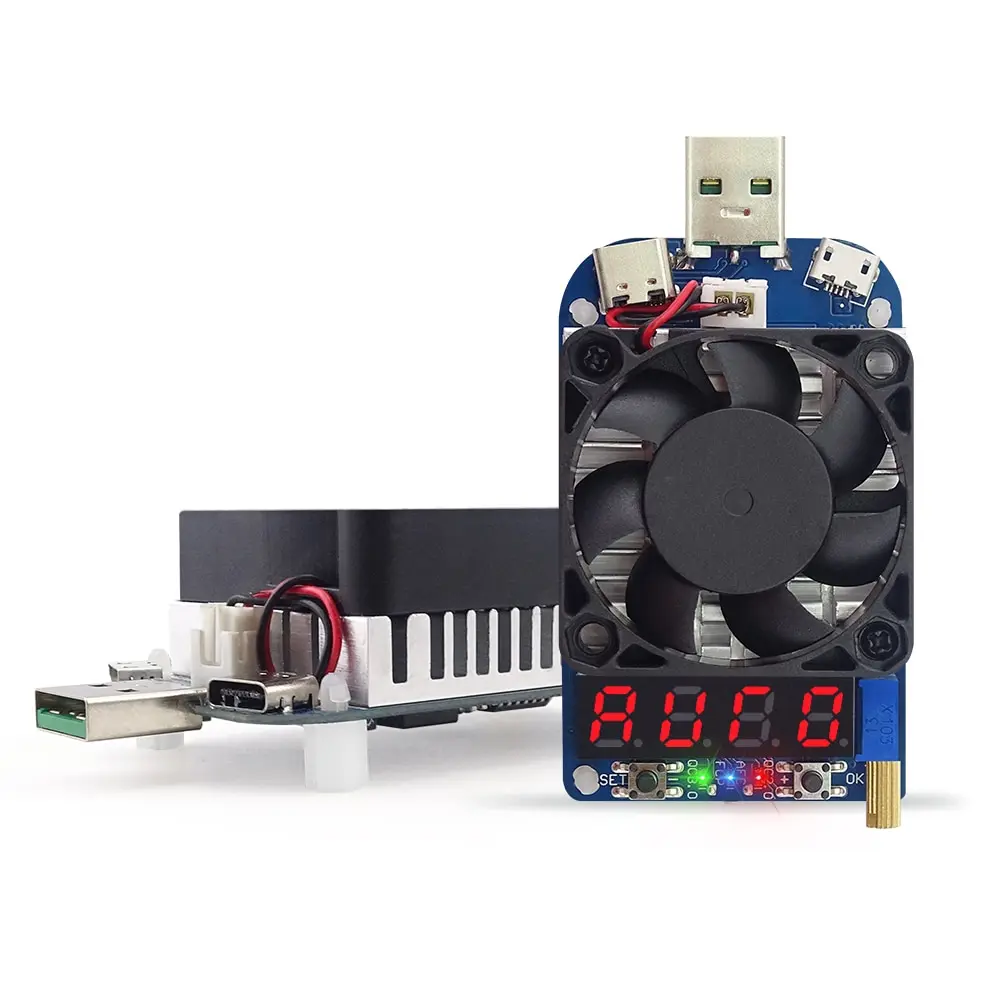 

35W Constant Current Double Adjustable Electronic Load QC2.0/3.0 Triggers Quick Voltage USB Tester Voltmeter Aging Discharge