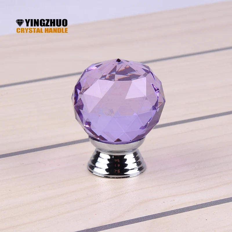 Purple Crystal Glass Alloy Cabinet Drop Cabinet Furniture Screw