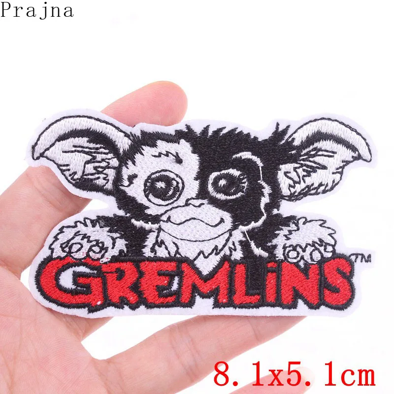 

Prajna Cartoon Anime Gremlins Patch Iron On Patches Kids Embroidered Patches For Clothing Cute Character Stickers Stripes Badges