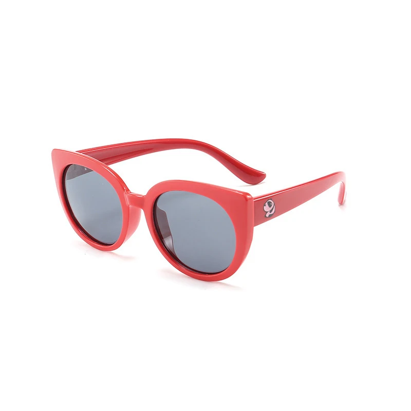 iboode New Flexible Kids Sunglasses Polarized Boys Girls Baby Cat Eye Sun Glasses UV400 Child Eyewear Silicone Eyeglasses - Цвет линз: Red