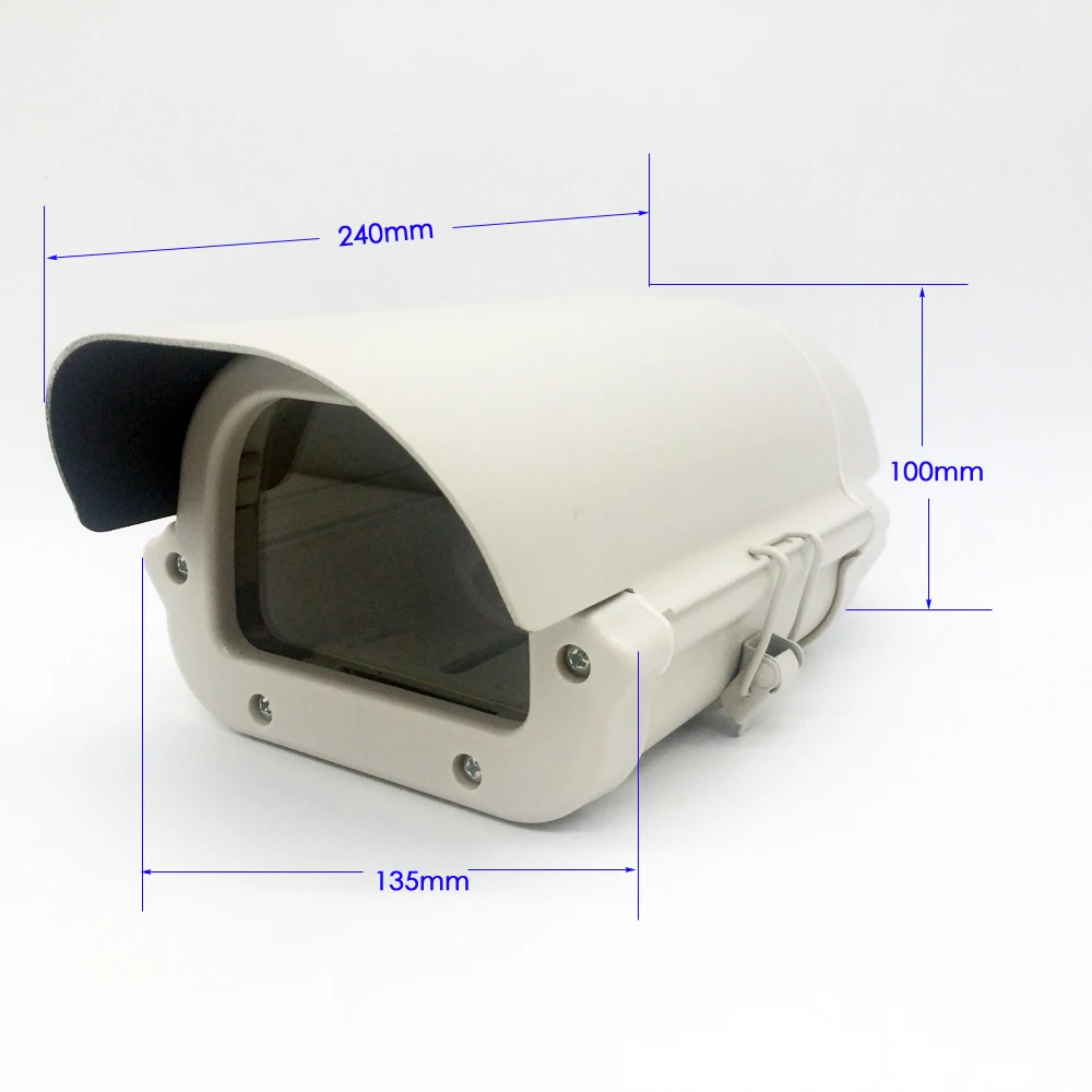 Security CCTV 6inch Camera Box Clear Glass WITHOUT lens cutout kamera