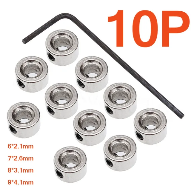 Best Offers 10 PCS RC Airplane Replacement Wheel Collars Landing Gear Stop Set 6x2.1mm 8x3.1mm 7x2.6mm 9x4.1mm Aeromodelling Model