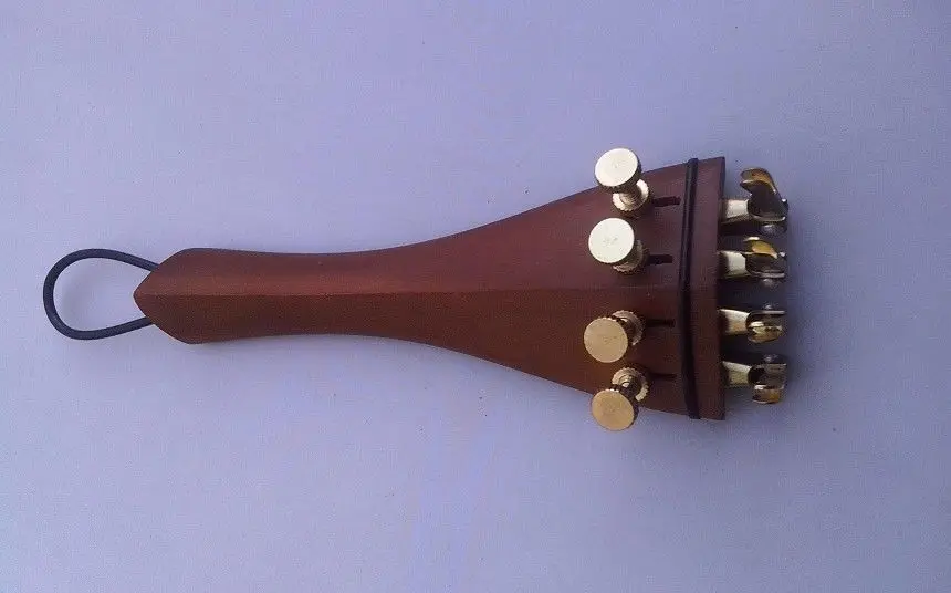 

Best Violin part,1pcs natural jujube violin tailpieces 4/4 with tuners/Tail Guts
