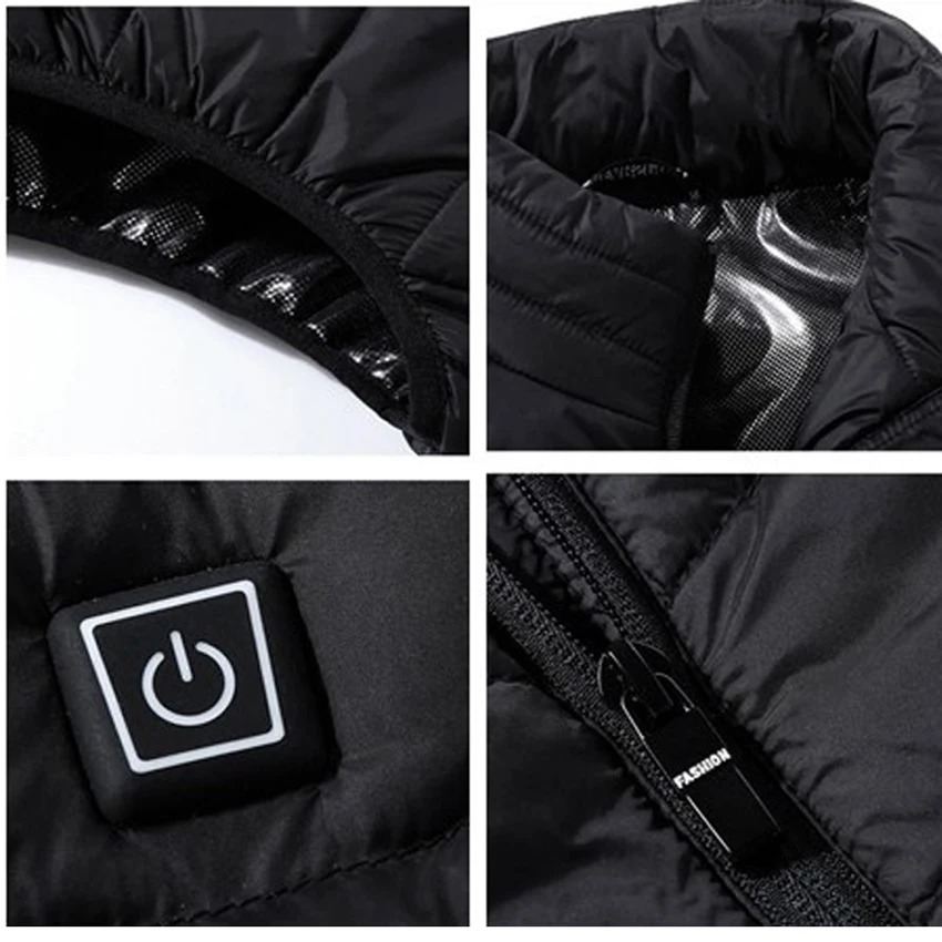 Горный мужской зимний спортивный жилет для кемпинга, походов, жилеты с USB подогревом, теплая куртка без рукавов, брендовая одежда VA329