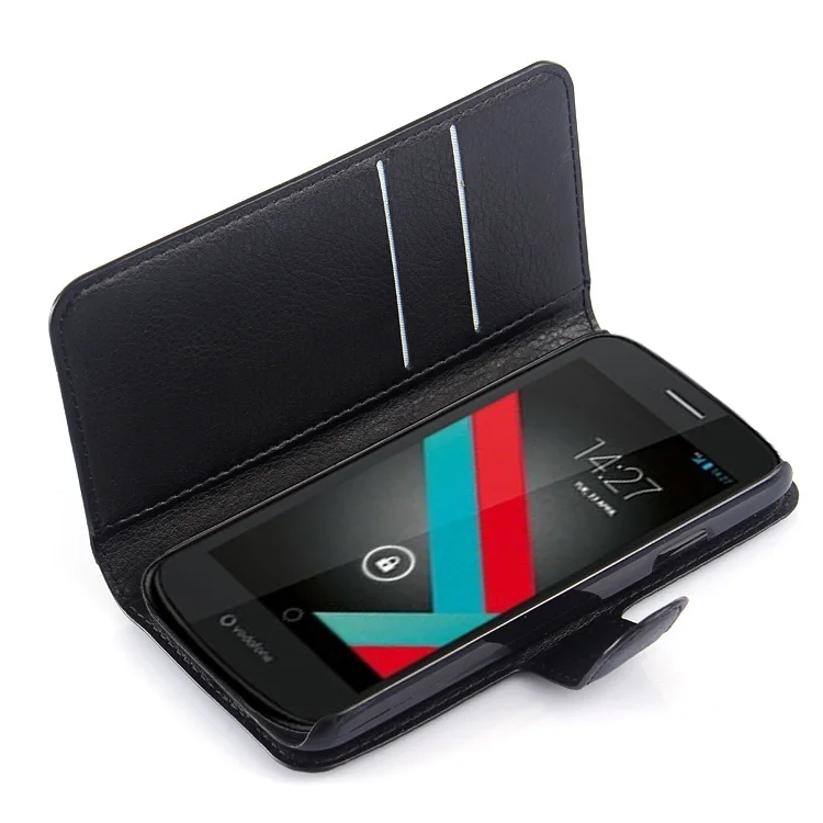for Vodafone Smart 4 Case New Fashion Leather Cover Shell With Card