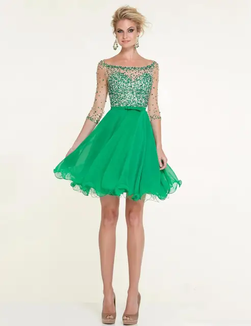 Short Green Cocktail Dress