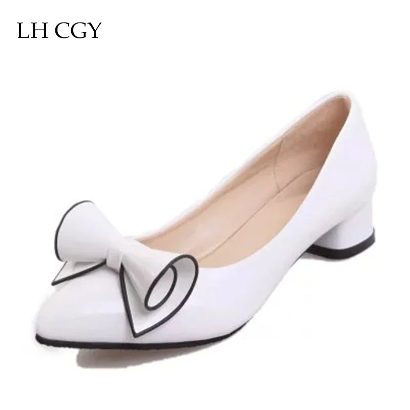 Buy 2016 Spring Womens Low heel leather Pointed toe