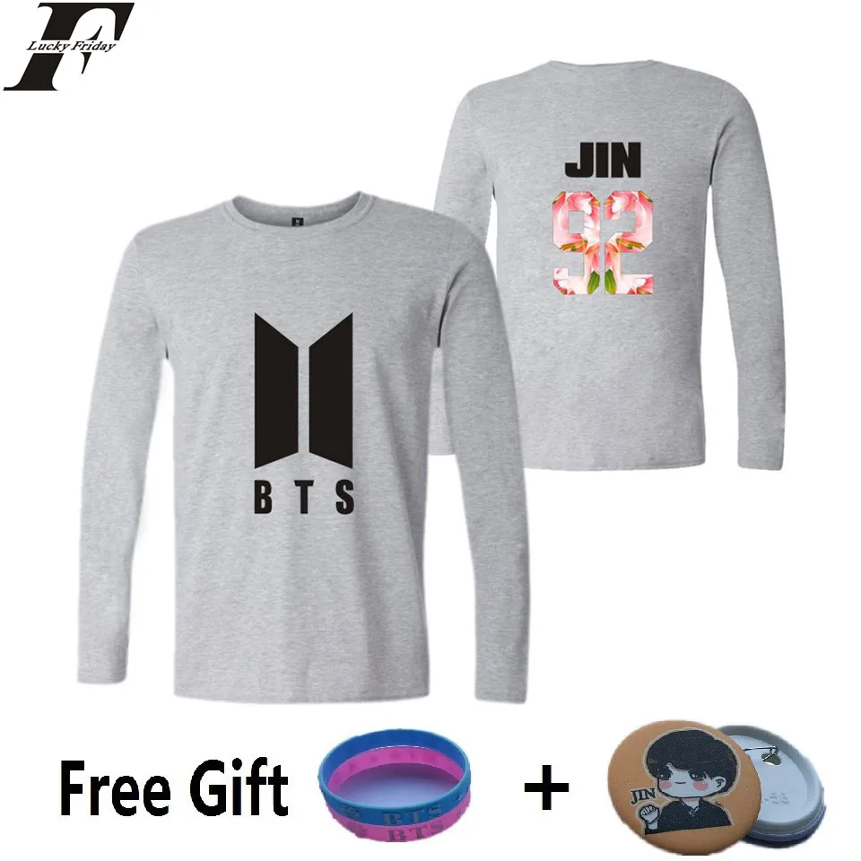 LUCKYFRIDAYF BTS Kpop men T Shirt Women Popular Bangtan Kpop Fans Hip