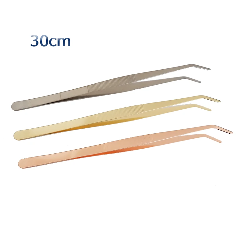 Garnish Tongs Tweezers Stainless Steel Kitchen Pick Cocktails Seafood Bar Tools