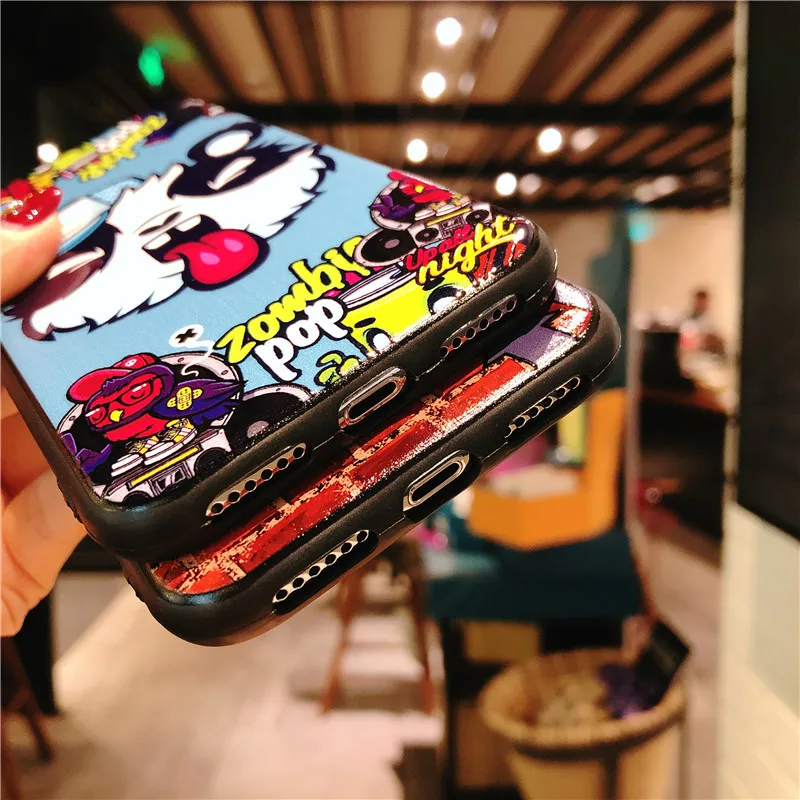 Embossment Soft TPU Back Cover Case For iPhone 8 plus (8)