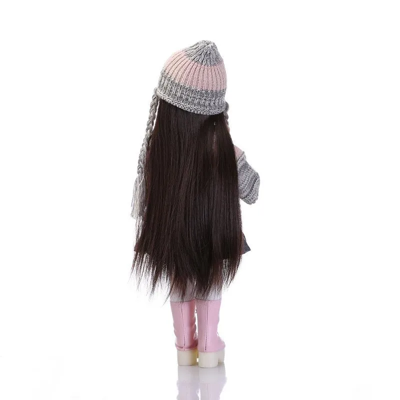Новая мода стиль NPK Reborny SD/BJD кукла игрушки с полной силиконовая, виниловая Кукла тело в зимней одежде около 18 дюймов куклы для девочек