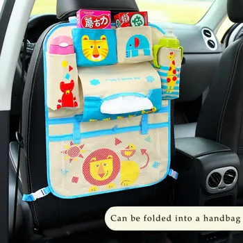 

New Car Organizer Cute Cartoon Car Seat Back Storage Bags Hanging Car Organizer Bags Pocket Car Styling For Kids
