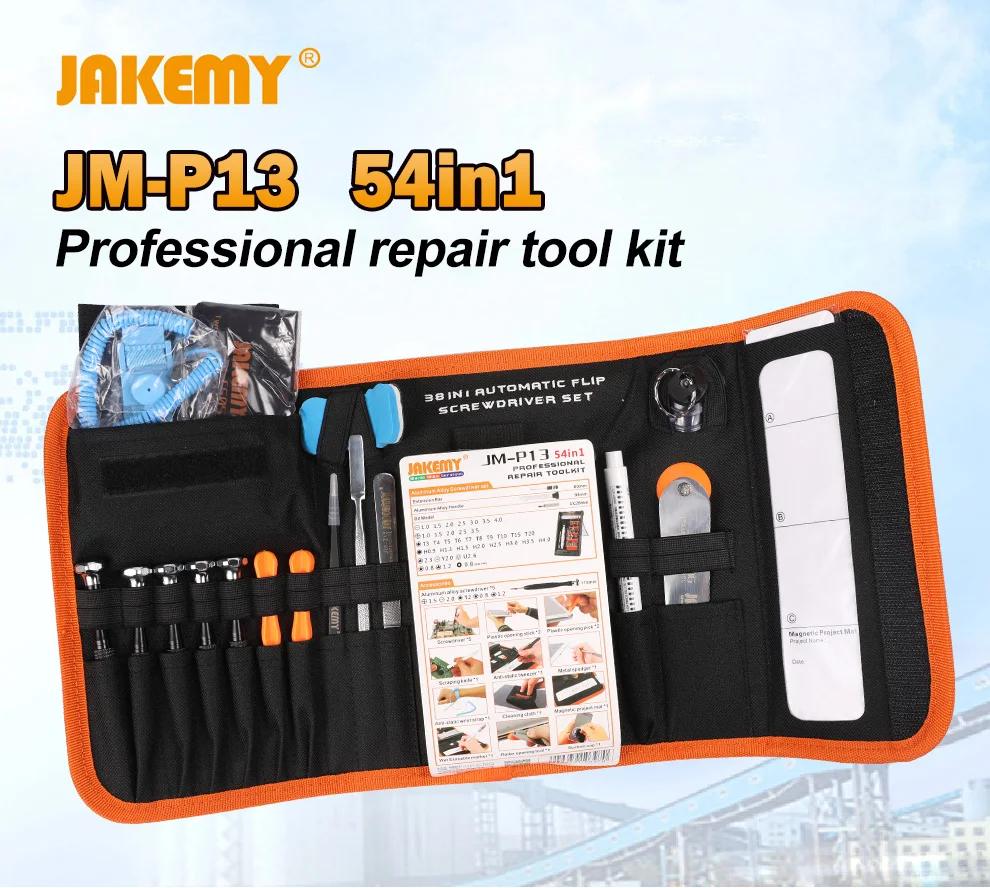 Jakemy JM-P13 ремонт ручных инструментов Набор для iphone ipad huawei xiaomi samsung смартфонов компьютер ремонт инструменты