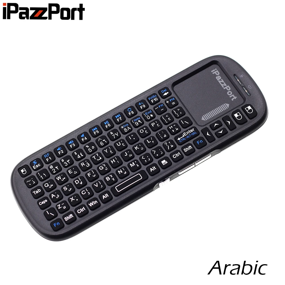 

Original iPazzPort 19s Arabic Keyboard 2.4G Mini Wireless Keyboard Air Mouse with Touchpad for Google Android TV Box, Mini PC