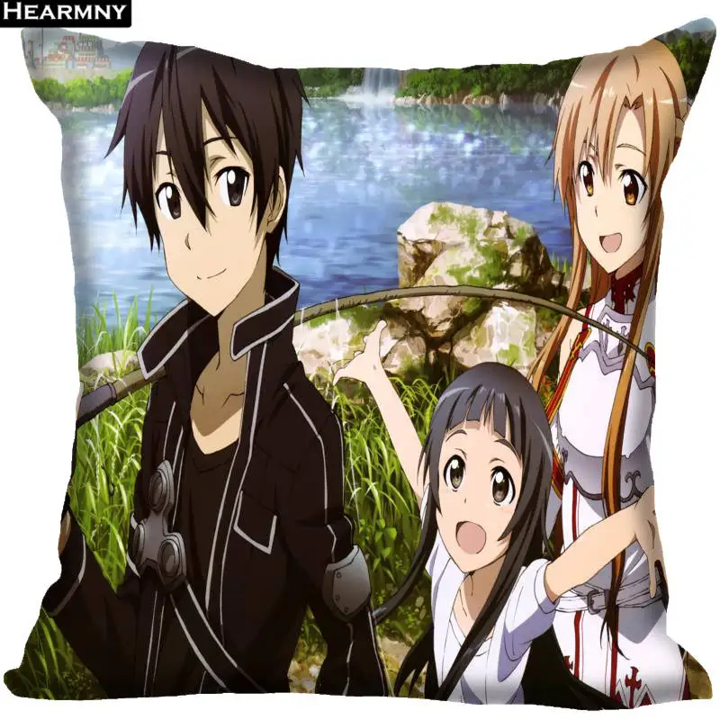 Декоративная Наволочка на заказ Sword Art Online квадратная Наволочка на молнии 35X35,40x40,45x45 см(одна сторона - Цвет: 21