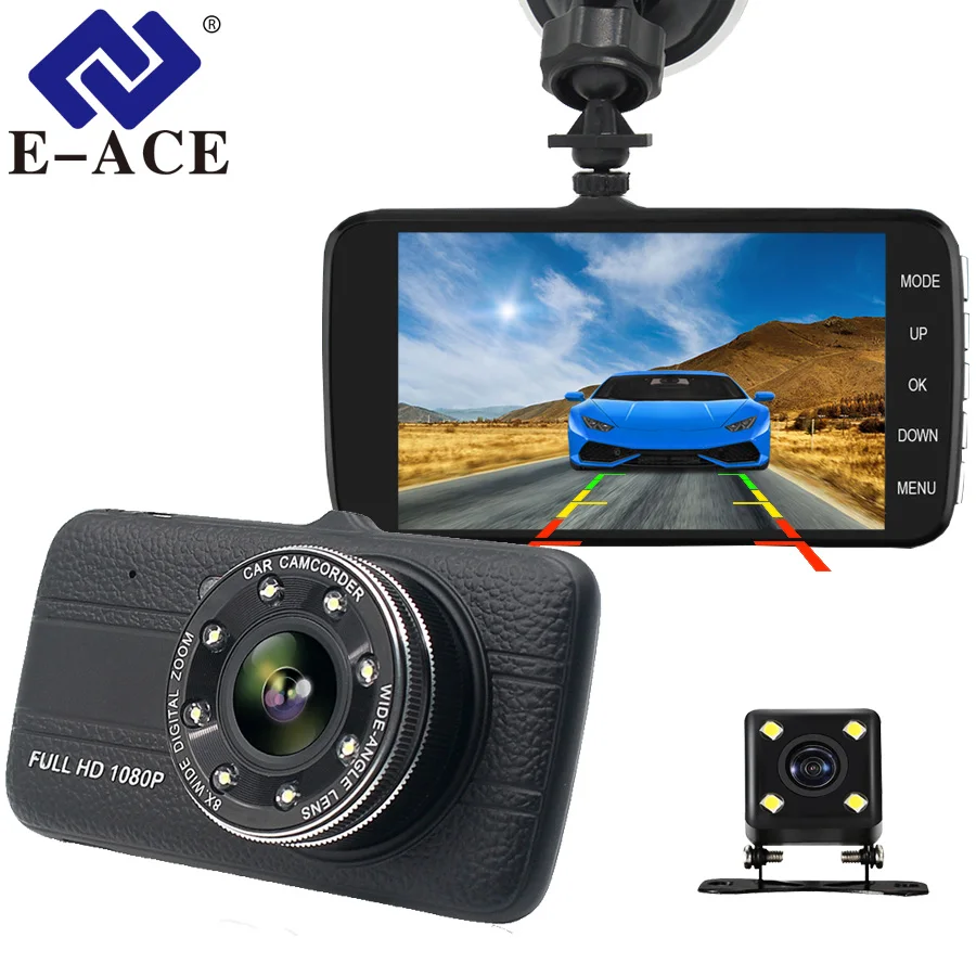 E ACE B16 Car Dvr 4.0 Inch Dash Cam With Rear View Camera