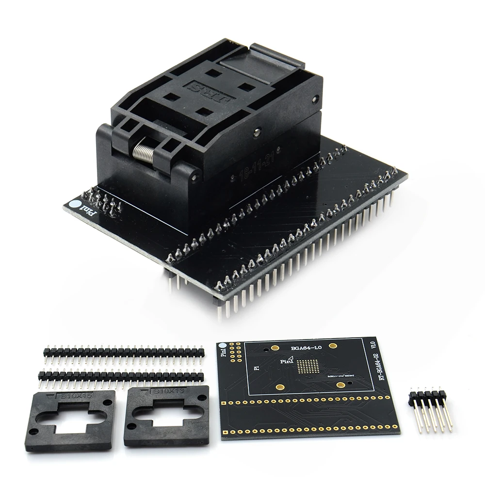 

Free shipping Top Quality 100% original BGA64 adapter for RT809H Programmer SOCKET 1.0mm ADAPTER 11*13mm