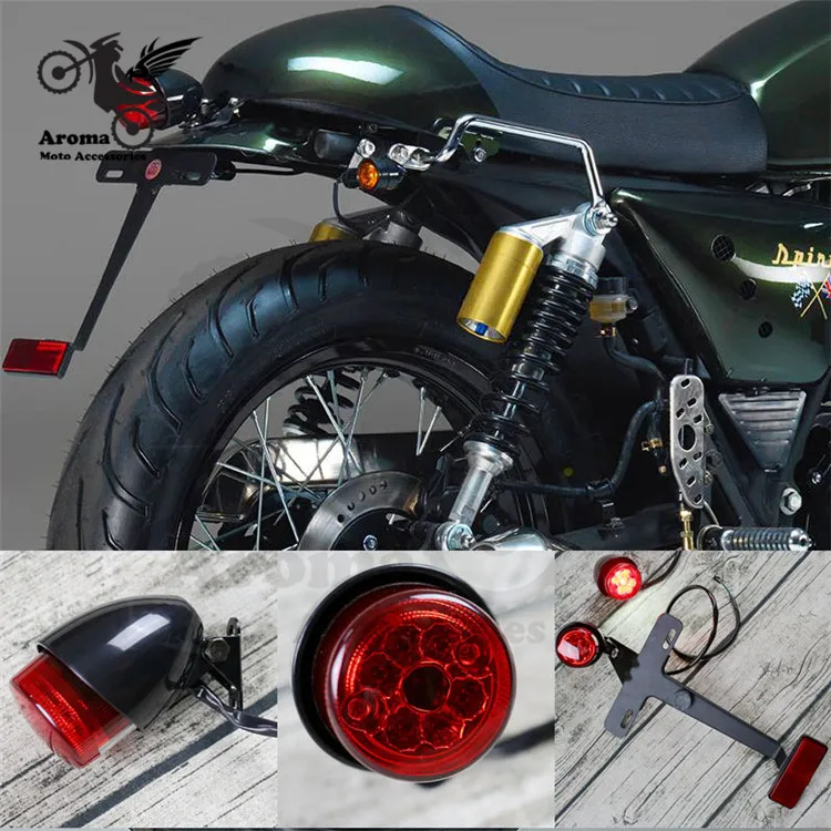 

retro motorbike warning signal light red cafe motorcycle tail light for harley softail sportster vintage moto rear brake light