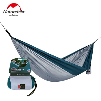 

Naturehike Outdoor Camping Hammock Parachute Fabric Ultralight Portable Hiking Hanging Tent Bed Sleeping Picnic Hammocks Swing