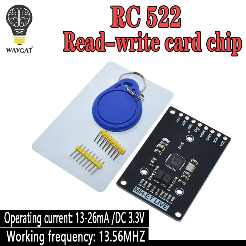 

MINI RFID module RC522 Kits S50 13.56 Mhz 6cm With Tags SPI Write & Read for arduino uno 2560