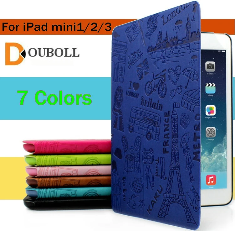 New Fashion Original For Apple iPad mini Case Pu Leather Cute Cover Case for New iPad mini 1 2 3 Lovely Paris style+film apple-ipad-case : image New Fashion Original For Apple iPad mini Case Pu Leather Cute Cover Case for New iPad mini 1 2 3 Lovely Paris style+film apple-ipad-case