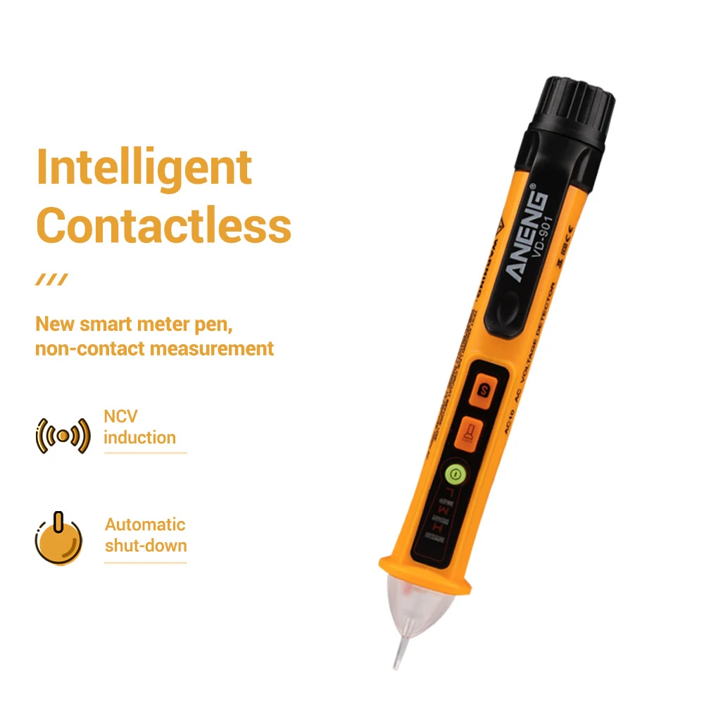 

Non-contact AC Voltage Tester Detector Pen Digital Voltmeter VD902 12V-1000V Electric Outlet Voltage Sensor Checker Meter Voltim