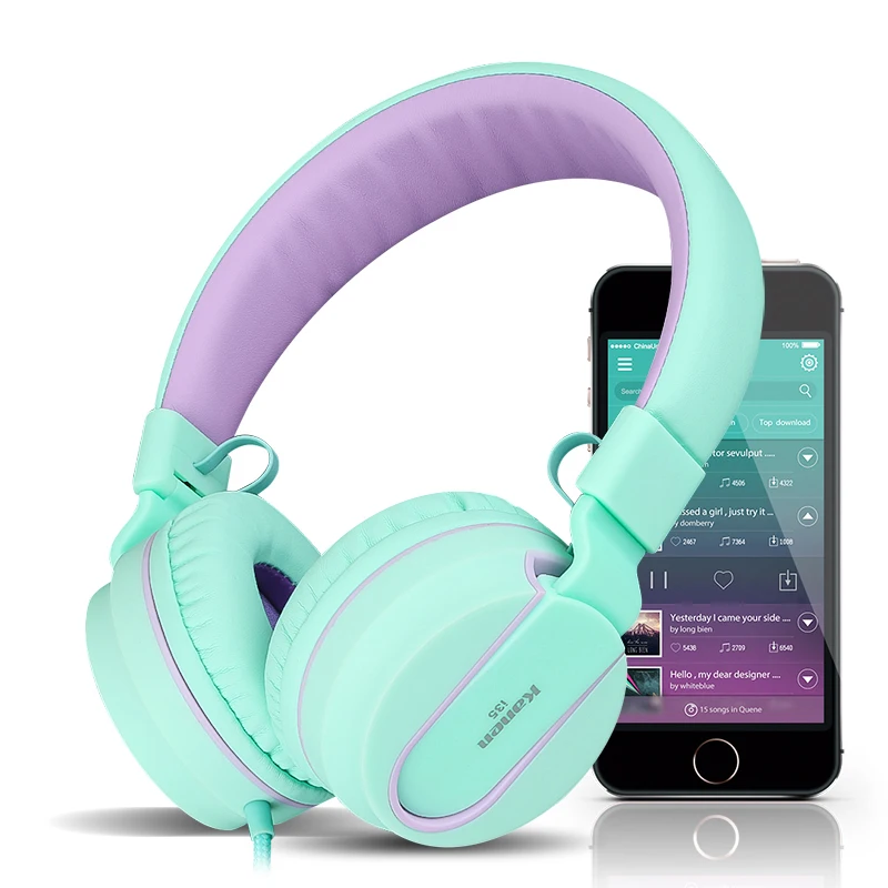 

Foldable Headphones Adjustable Headband Headsets Stereo Earphones with Microphone for Smartphones, Computer