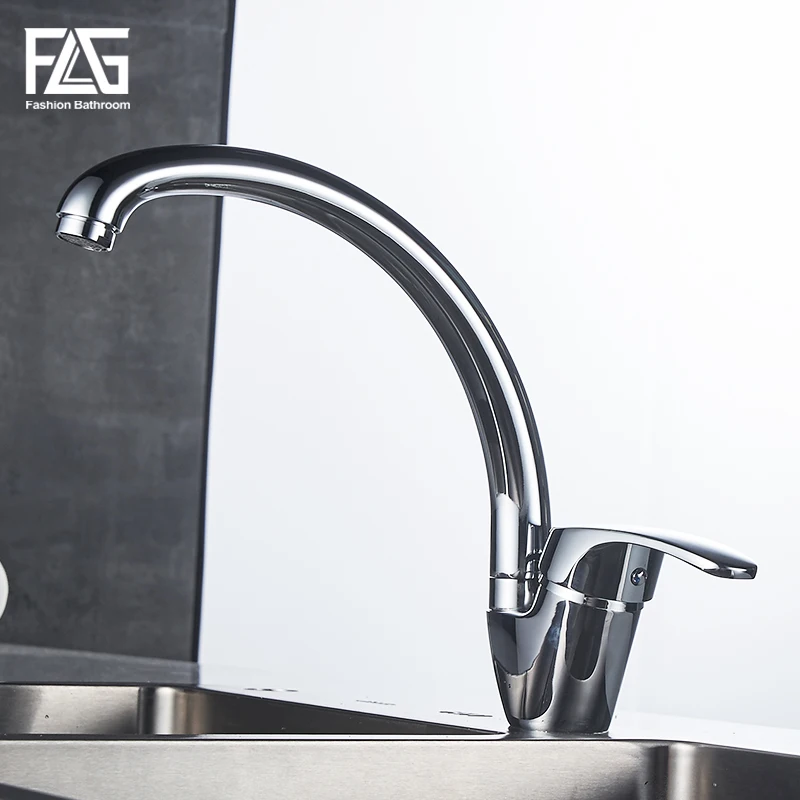 

FLG Kitchen Faucet Deck Mounted kitchen sink faucet Cold and Hot Water Tap 360 Degree Swivel mixer faucets torneira