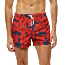 Мужские дышащие плавки, брюки с цветочным принтом, одежда для плавания, пляжные шорты, тонкая одежда, Шорты для плавания, плавки для серфинга, Banadores mayo
