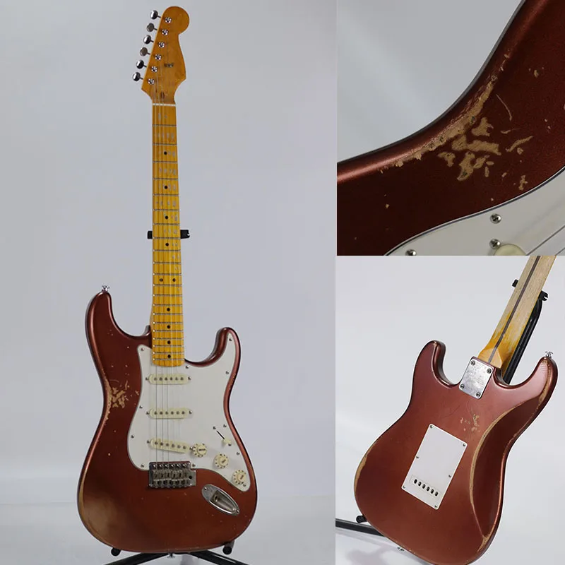 Bronze color with Alder Body,Maple Neck,High quality Handmade Relic
