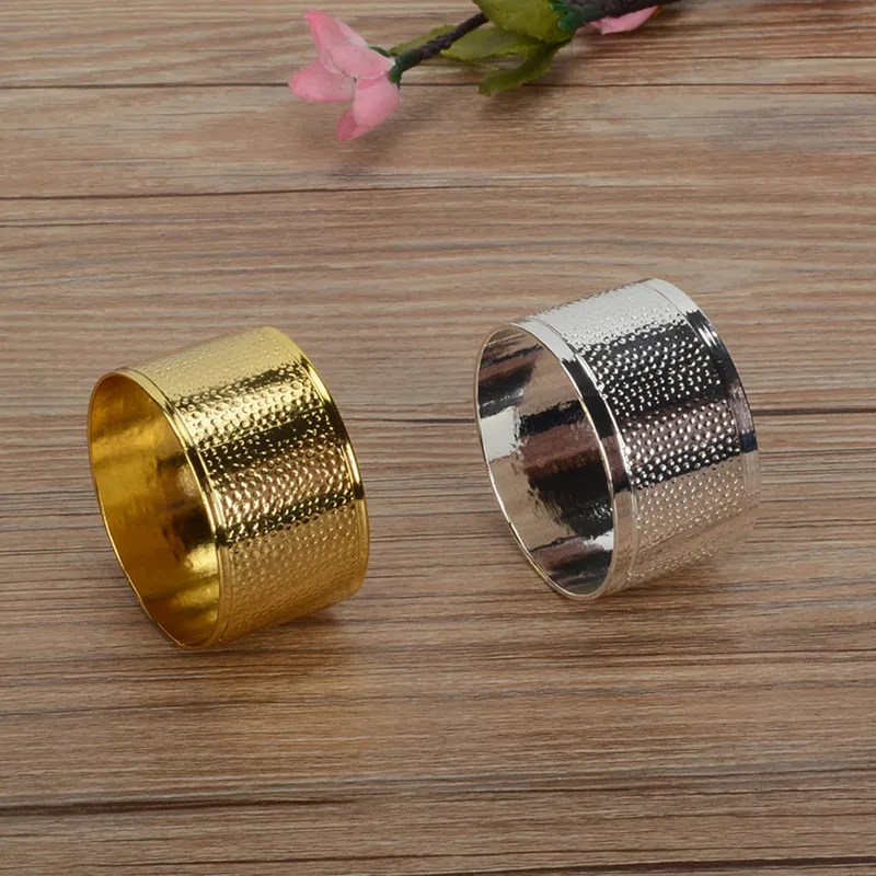 Кольца для салфеток из металлического сплава золотистого и серебристого цвета для украшения стола кольца для салфеток оптом металлические блестящие цвета