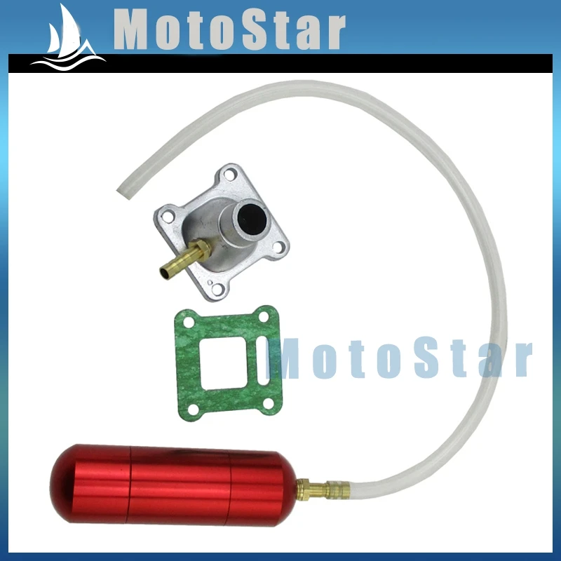Bottiglia di alluminio Red Power Boost + Tubo di Aspirazione Guarnizione Per 2 tempi 43cc 47cc 49cc Mini Moto Bambini ATV Quad Dirt Pocket Bike