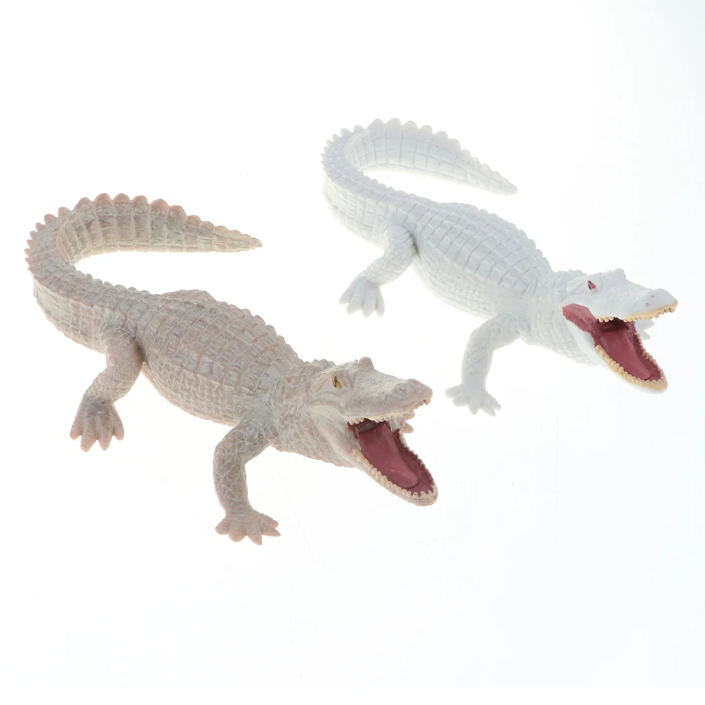  Lifelike Wild/ Forest Jungle Crocodile Animal Action Figure Models in Various Posture Toy Kids Learning Nature - 9 pieces