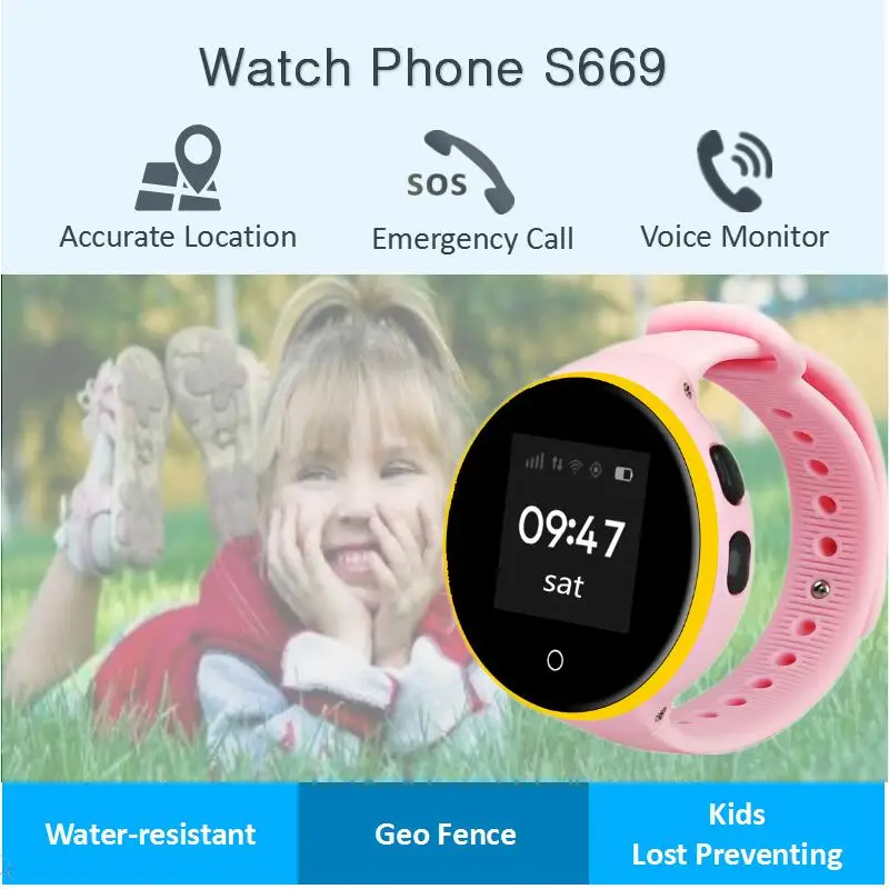 Детские Смарт часы S668 с GPS трекером Android 1 54 дюйма круглый экран 240*240 наручные SOS SIM