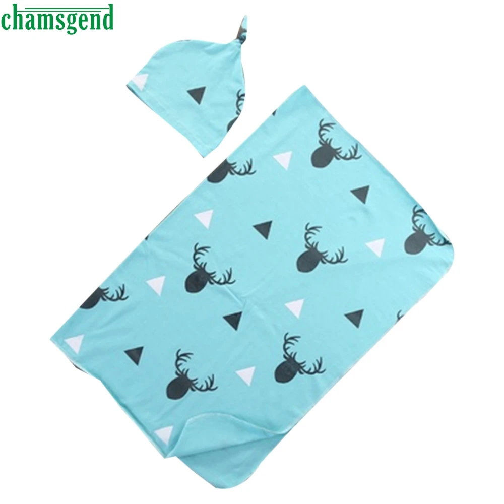 

CHAMSGEND Newborn Infant Baby Deer Swaddle Blanket Sleeping Muslin Wrap Headband Set feb5 p30 drop shipping