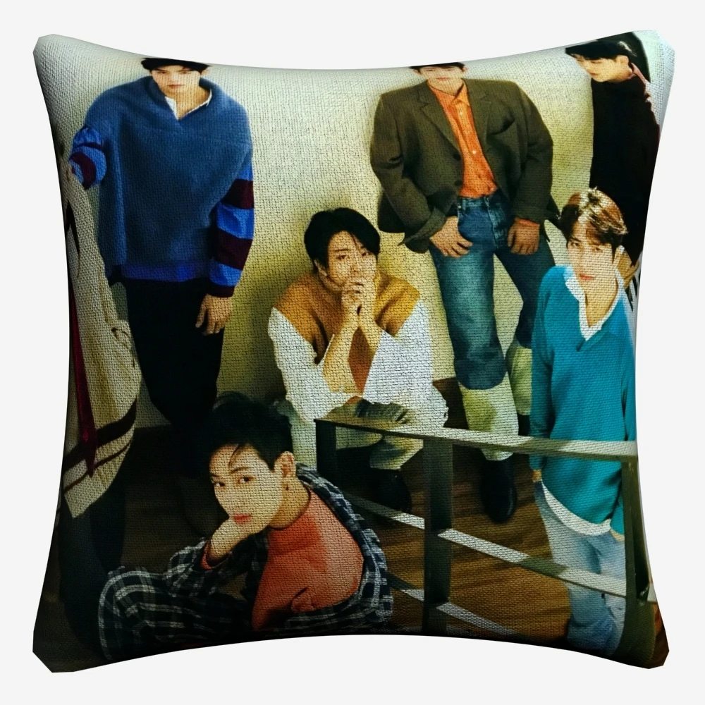 GOT7 Корея BTS музыкальные фигуры декоративное хлопковое белье Наволочка 45x45 см для