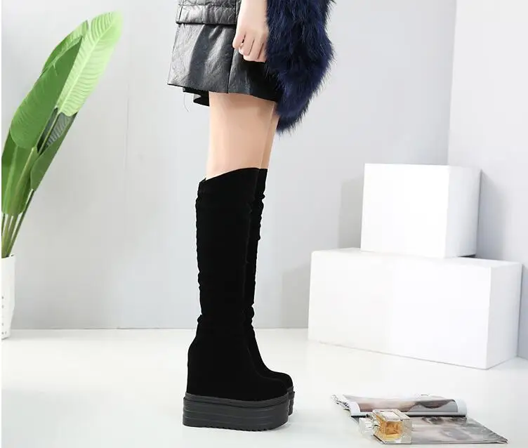 

2019 European and American autumn and winter new over-the-knee boots super high heel platform boots