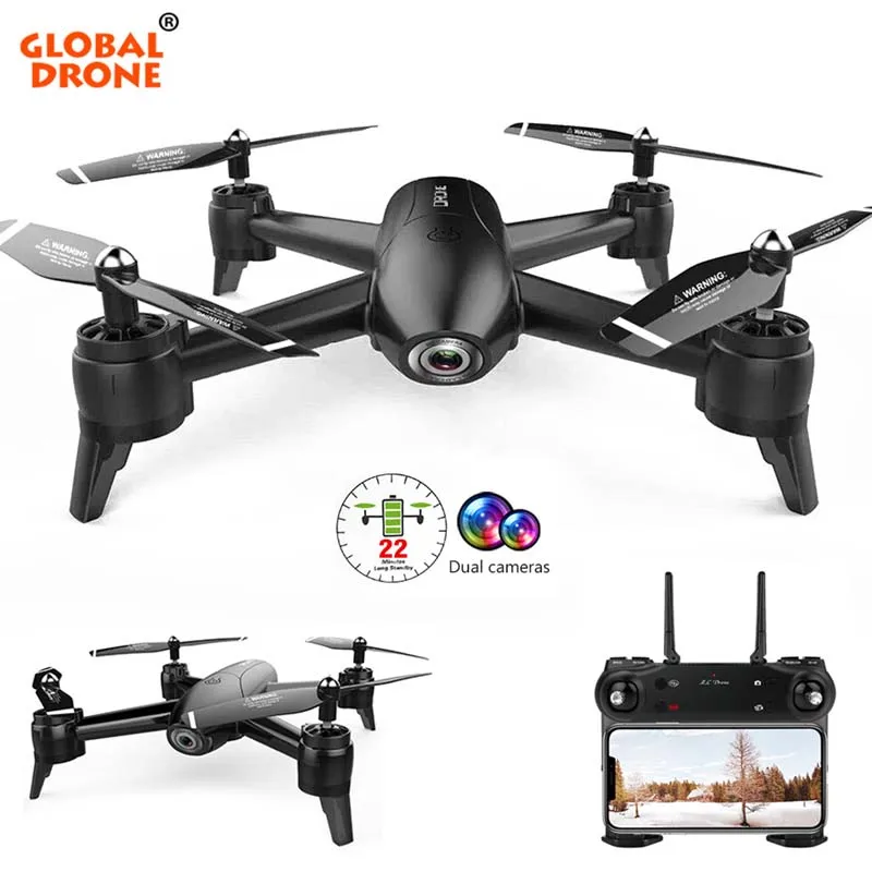 

Global Drone FPV Drone Dron Radio-controlled Drones Altitude Hold Long Time Fly Dual Cameras Quadrocopter With Camera