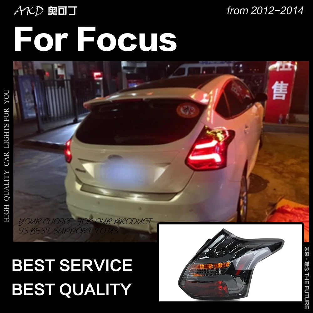 

Car Styling for Ford Focus Tail Lights 2012-2014 Focus 3 Hatchback LED Tail Lamp LED DRL Signal Brake Reverse auto Accessories