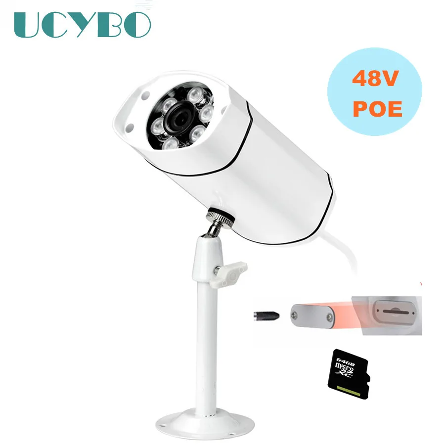 

1080P HD IP Camera POE cctv surveillance 2MP Outdoor Bullet IR Night Vision Home Security Camera TF SD card motion detection